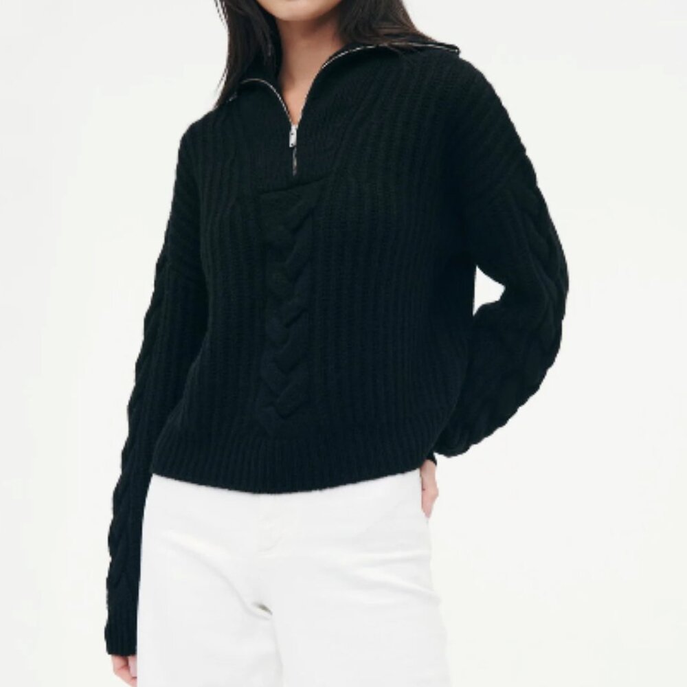 NAADAM Cashmino Cable Quarter Zip